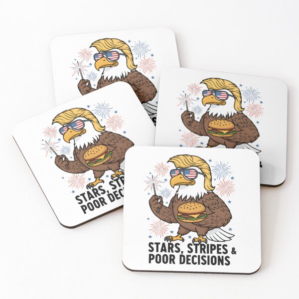 Item preview, Stars Stripes & Poor Decisions Bald Eagle Shirt – Funny Patriotic Eagle T-shirt designed and sold by ZyxDes.
