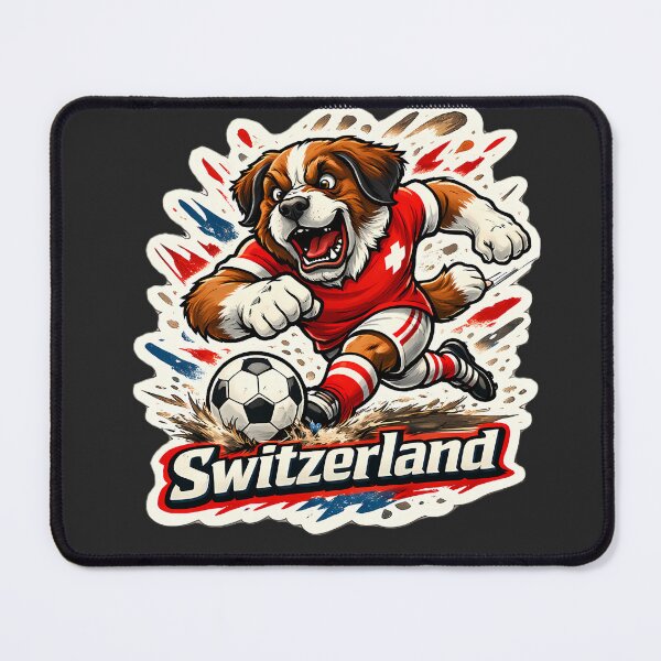 Item preview, Switzerland Football St. Bernard Mascot  designed and sold by Ambroa Stuff.