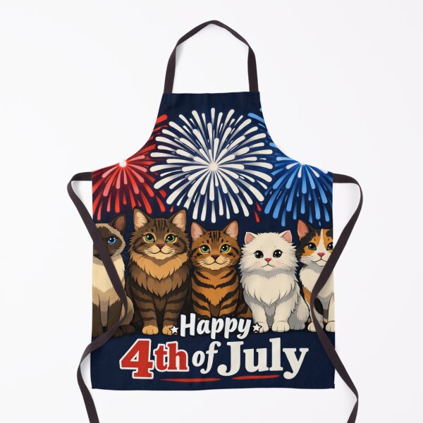 Item preview, Happy 4th of July Cats designed and sold by Resilient Roots Customs Oakland.