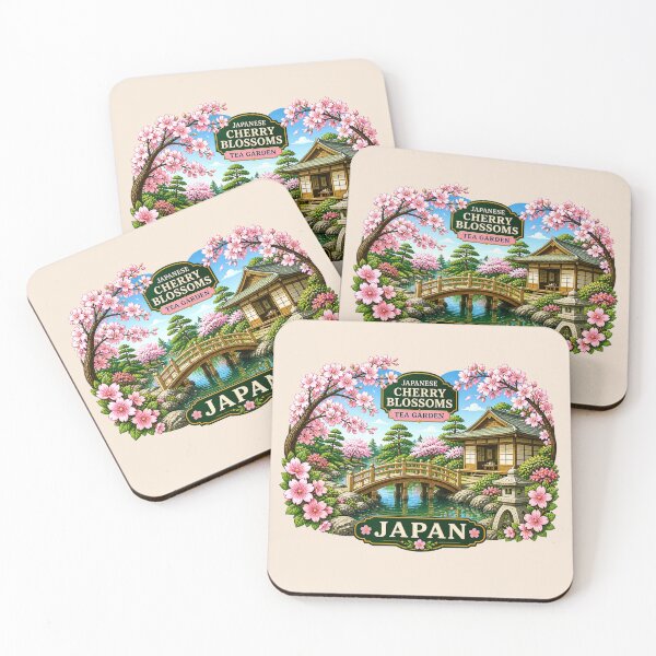 Item preview, Japanese Cherry Blossoms, Tea Garden, Japan - Sakura Bridge designed and sold by Myra365Art.