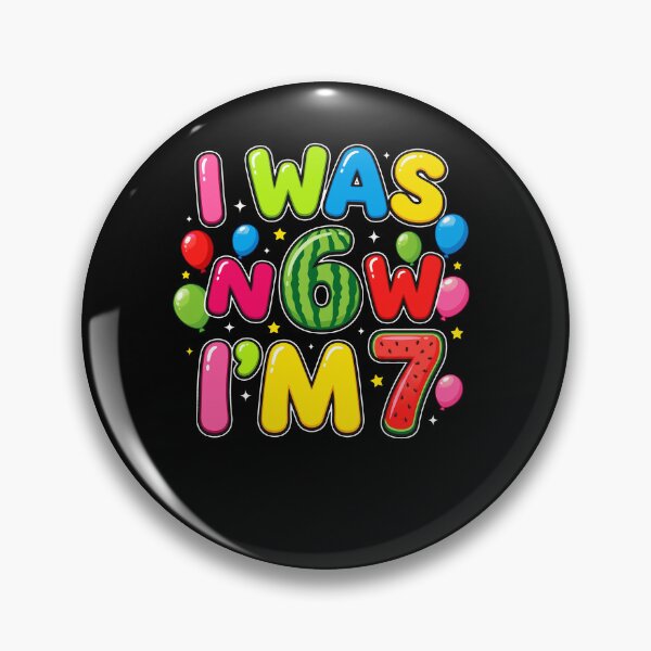 Item preview, I was 6 Now I'm 7 7th Birthday Watermelon Summer Fruit Kids designed and sold by Littermin.