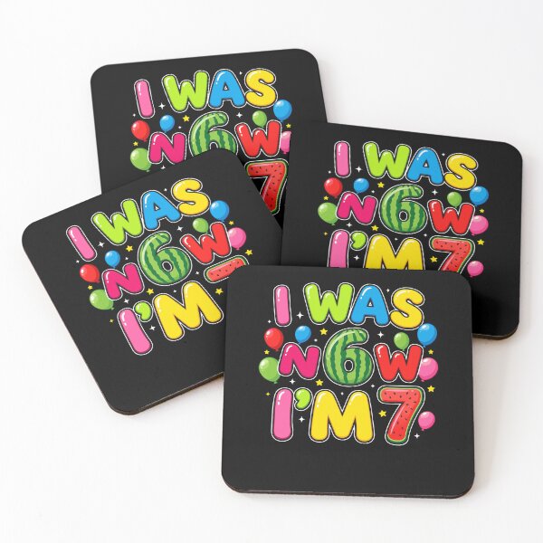 Item preview, I was 6 Now I'm 7 7th Birthday Watermelon Summer Fruit Kids designed and sold by Littermin.