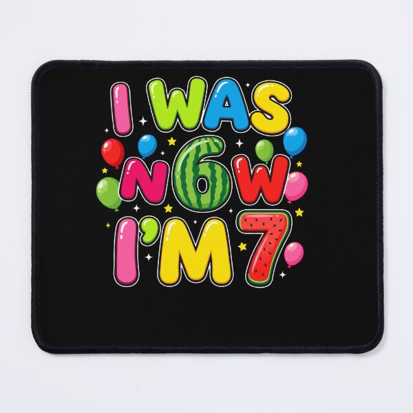 Item preview, I was 6 Now I'm 7 7th Birthday Watermelon Summer Fruit Kids designed and sold by Littermin.