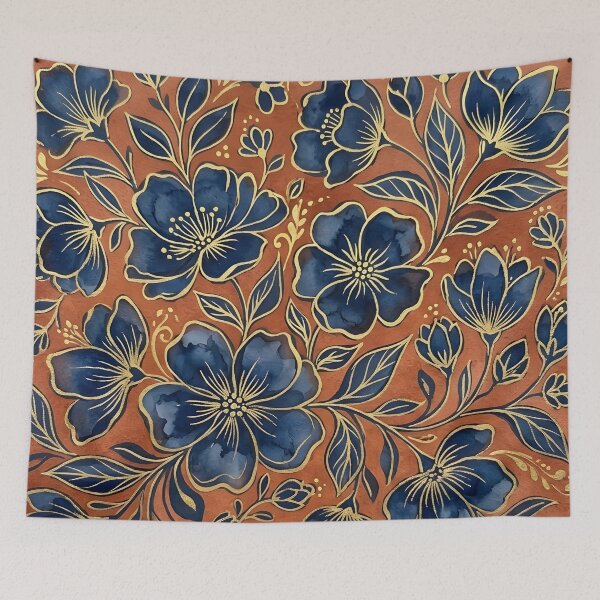 Item preview, Navy Floral  designed and sold by GraphicsClub.