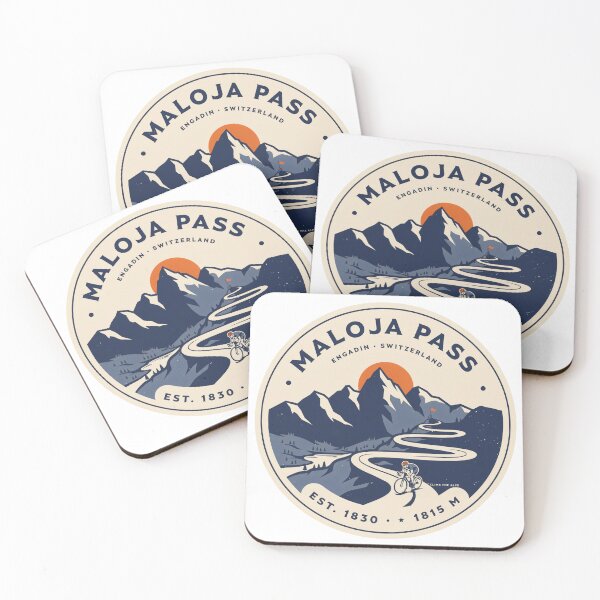 Item preview, Maloja Pass Cycling Switzerland Vintage Badge | Engadin Alps Road Bike Climb Design designed and sold by ArcticFoxStudio.