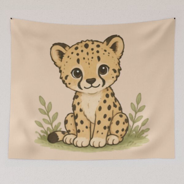 Item preview, Cute Cheetah Cub designed and sold by MellowMunchkins.