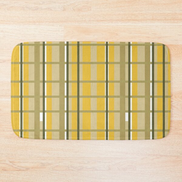 Item preview, Modern Scandinavian Linear Grid Pattern Yellow and green checks designed and sold by Ailiida.