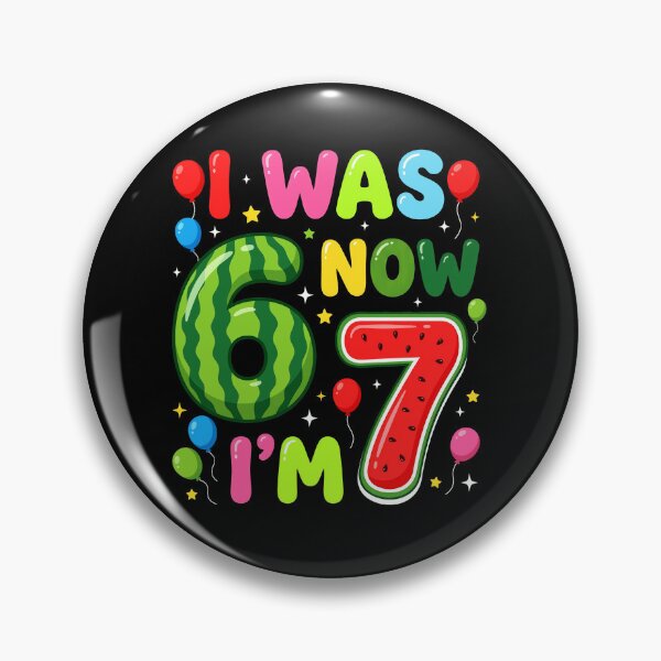 Item preview, I was 6 Now I'm 7 7th Birthday Watermelon Summer Fruit Kids designed and sold by Littermin.