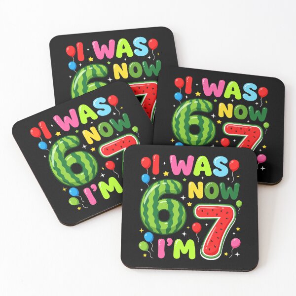 Item preview, I was 6 Now I'm 7 7th Birthday Watermelon Summer Fruit Kids designed and sold by Littermin.