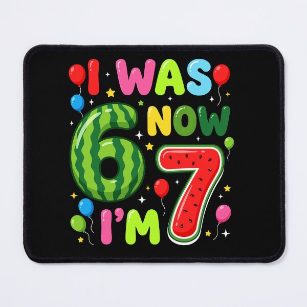 Item preview, I was 6 Now I'm 7 7th Birthday Watermelon Summer Fruit Kids designed and sold by Littermin.