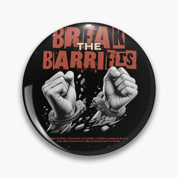 Item preview, Break The Barriers Motivational Distressed Graphic designed and sold by VantaStudios05.