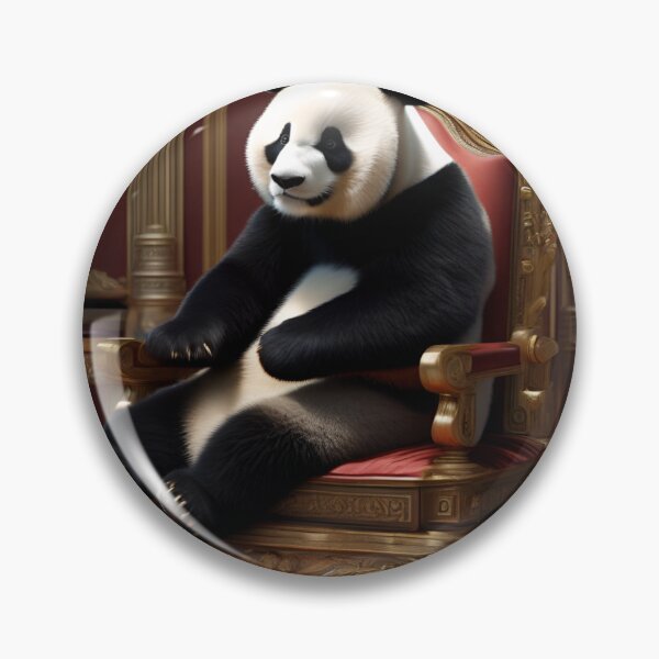 Item preview, Giant Panda Lounging Regally on Gold Palace Throne designed and sold by CASASIS_MERCH.