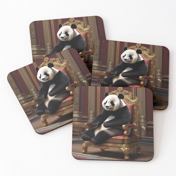 Item preview, Giant Panda Lounging Regally on Gold Palace Throne designed and sold by CASASIS_MERCH.