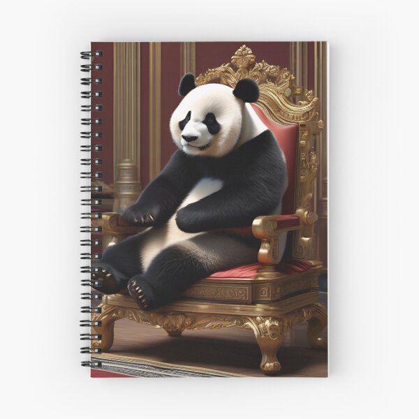 Item preview, Giant Panda Lounging Regally on Gold Palace Throne designed and sold by CASASIS_MERCH.