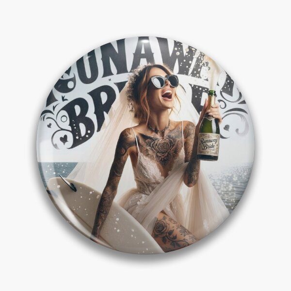 Item preview, Rocker Bride Spraying Champagne designed and sold by Voodoo Store Paranormal Collections.