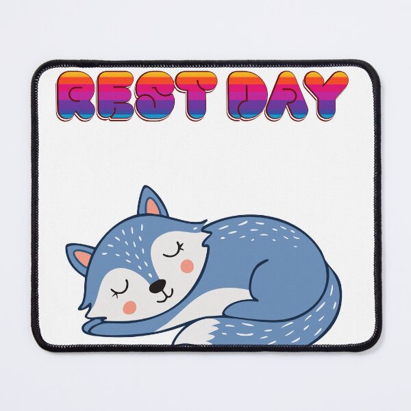 Item preview, Cute Sleeping Fox Rest Day Fitness Graphic designed and sold by GraphixByHub.