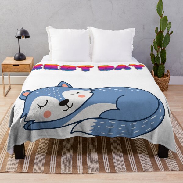 Item preview, Cute Sleeping Fox Rest Day Fitness Graphic designed and sold by GraphixByHub.