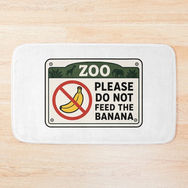 Item preview, Please Do Not Feed The Banana Funny Zoo Sign Humor designed and sold by MonkiFlipp.