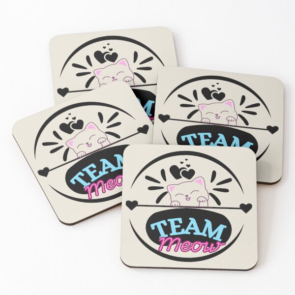 Item preview, Team Meow Neon Cat Logo – Cute Kawaii Cat Aesthetic Design designed and sold by IMuDesigner.