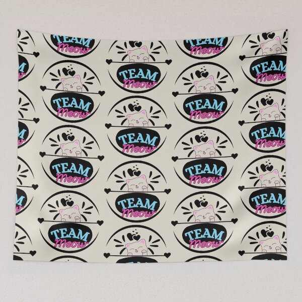 Item preview, Team Meow Neon Cat Logo – Cute Kawaii Cat Aesthetic Design designed and sold by IMuDesigner.