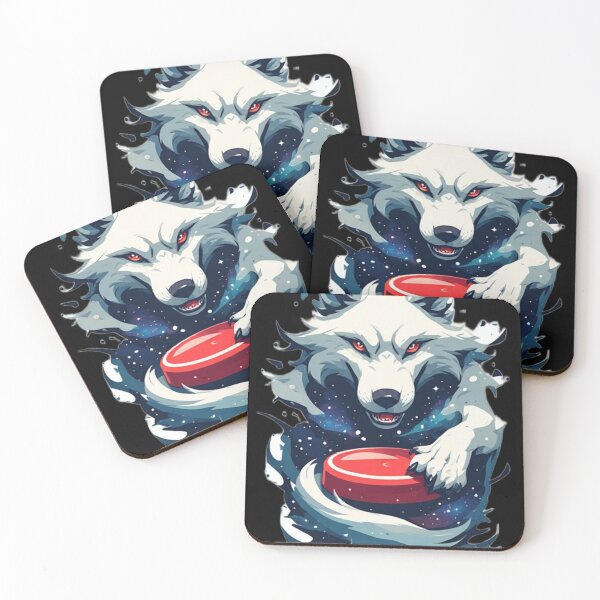 Item preview, Cosmic Panic Button Wolf – Chaotic Energy in Space designed and sold by halibutgoatramb.