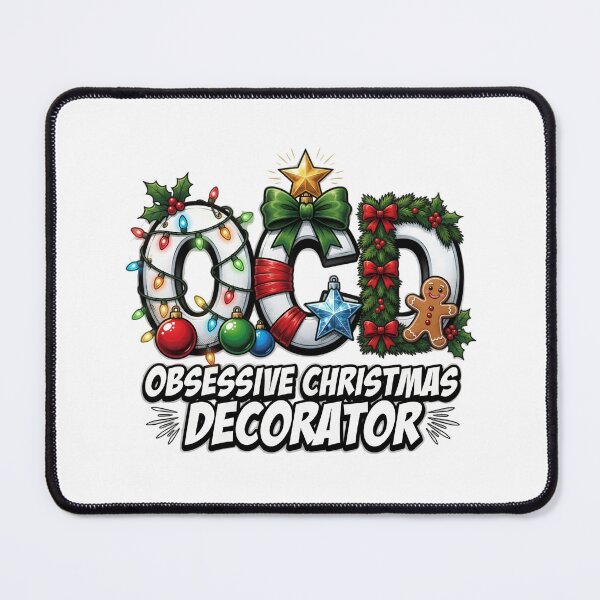 Item preview, Obsessive Christmas Decorator OCD Funny Holiday Design designed and sold by TshirtsOnline-.