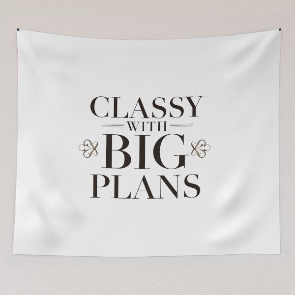 Item preview, Classy With Big Plans Typography Quote. Elegant Minimalist Motivational Aesthetic Design designed and sold by Aarvya Fashion Club ( A.F.C ).