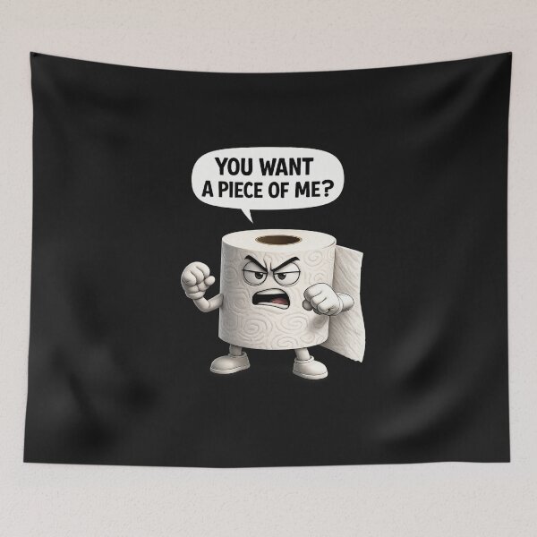Item preview, You Want a Piece of Me? – Tough Guy Toilet Paper designed and sold by Sanctum Icons.