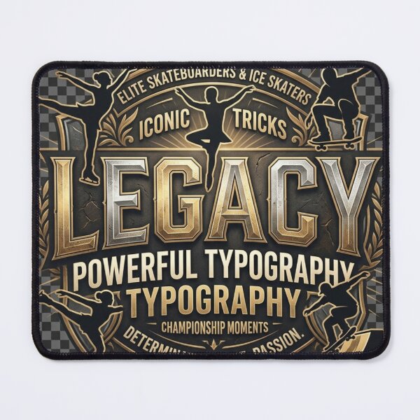 Item preview, LEGACY | Elite Skateboarders Ice Skaters | Championship Moments | Sports Badge | RAM 1330 designed and sold by AiNaturalsOnly.