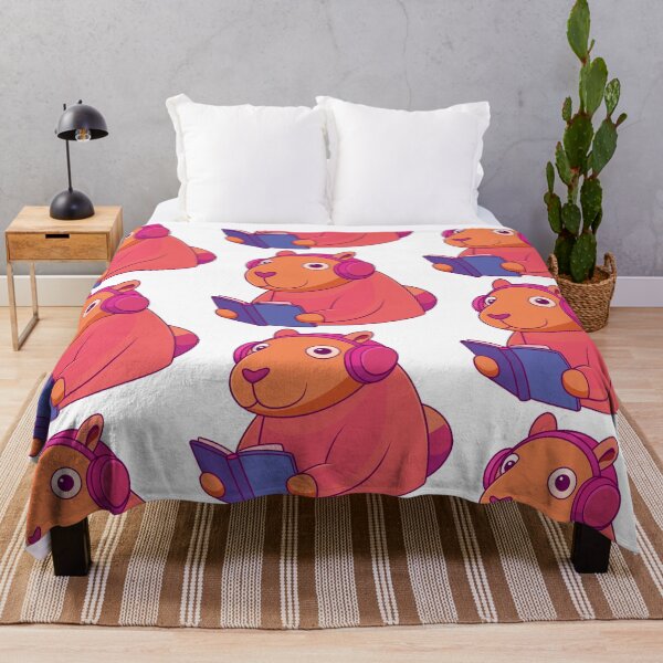 Item preview, capybara wearing headphones studying designed and sold by Senglaopattern.