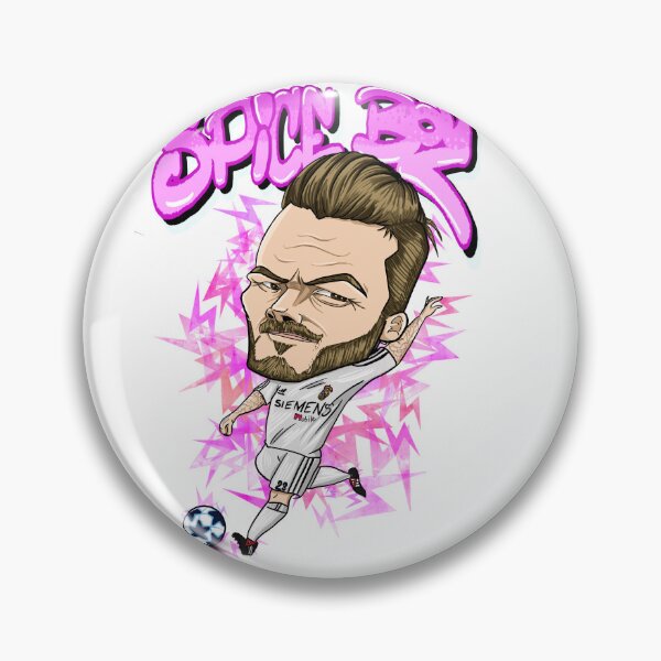 Item preview, ⁠David Beckham Spice Boy Caricature - Real Madrid Legend Art⁠ designed and sold by Cariomitro.