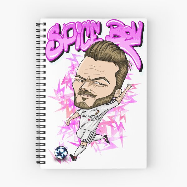 Item preview, ⁠David Beckham Spice Boy Caricature - Real Madrid Legend Art⁠ designed and sold by Cariomitro.