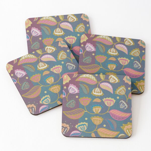 Item preview, Funky Colorful Modern Folk Floral Chintz Pattern. designed and sold by SalsySafrano.