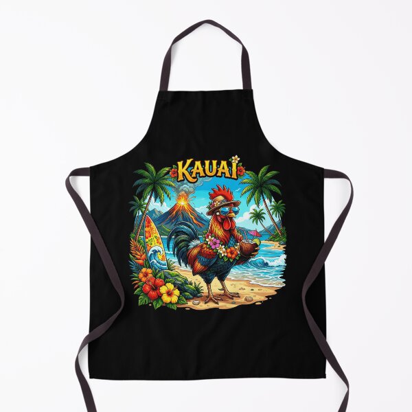 Item preview, Funny Chicken Drinking Coconut Kauai Hawaii Tropical Summer designed and sold by Littermin.