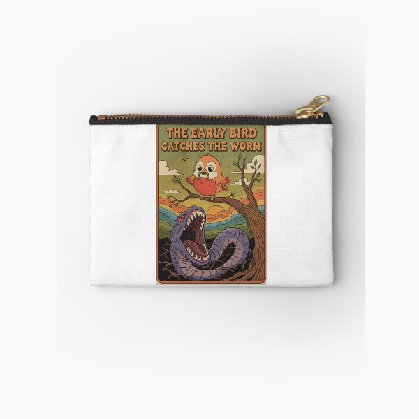 Item preview, The Early Bird Catches The Worm - Retro Proverb Art" designed and sold by Atlant11.