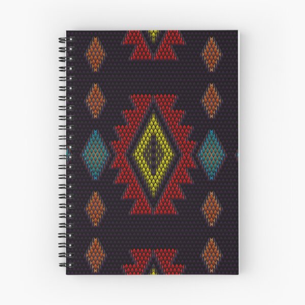 Item preview, Dark Tribal Beaded Pattern - Glowing Ethnic Mosaic Design designed and sold by Ihor Ivanov.