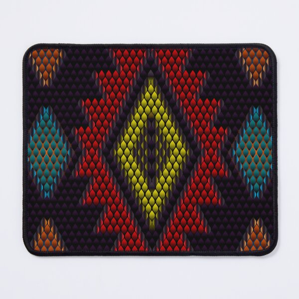 Item preview, Dark Tribal Beaded Pattern - Glowing Ethnic Mosaic Design designed and sold by Ihor Ivanov.