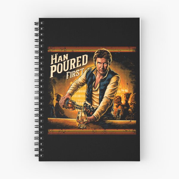 Item preview, Han Poured First | Scruffy Smuggler Whisky Bar | Galaxy Cantina Bourbon Tee designed and sold by TheWhiskyMerch.
