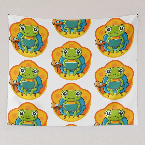 Item preview, frog working remote job designed and sold by Senglaopattern.