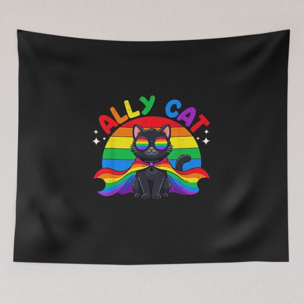 Item preview, Gay Pride Ally Cat Rainbow Flag LGBTQ LGBT Men Women Kids designed and sold by FrankIsabel.