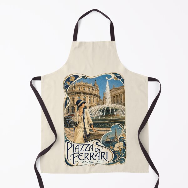Item preview, Piazza de' Ferrari, Genoa, Italy [Ink and Gouache Illustration] designed and sold by elektronen.