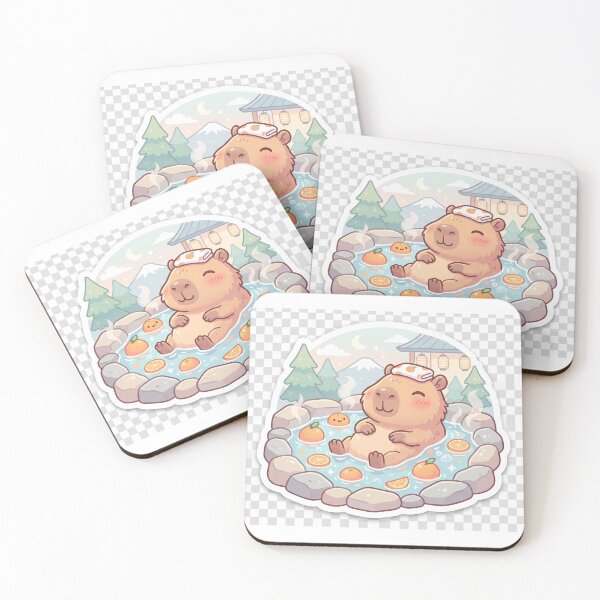 Item preview, Cute Capybara Hot Spring Sticker designed and sold by Terror27OG.