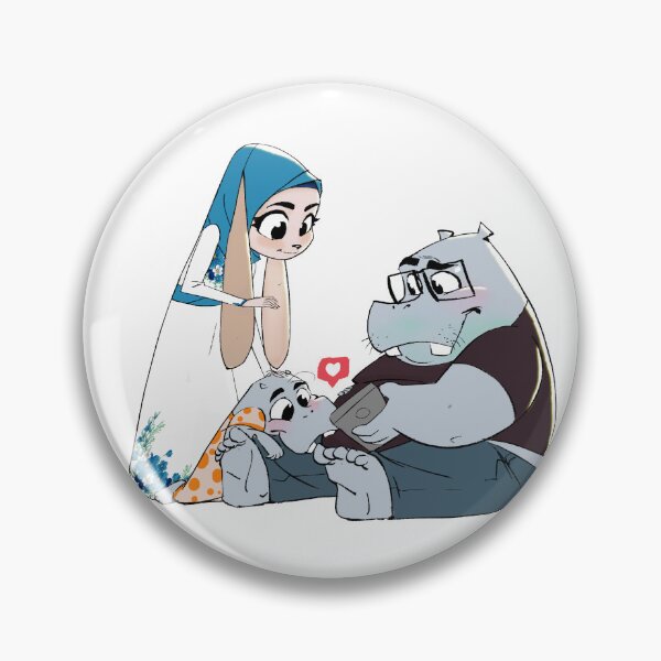Item preview, Hippo Family - Stylized Comic Art designed and sold by Eslam-Aboshady.