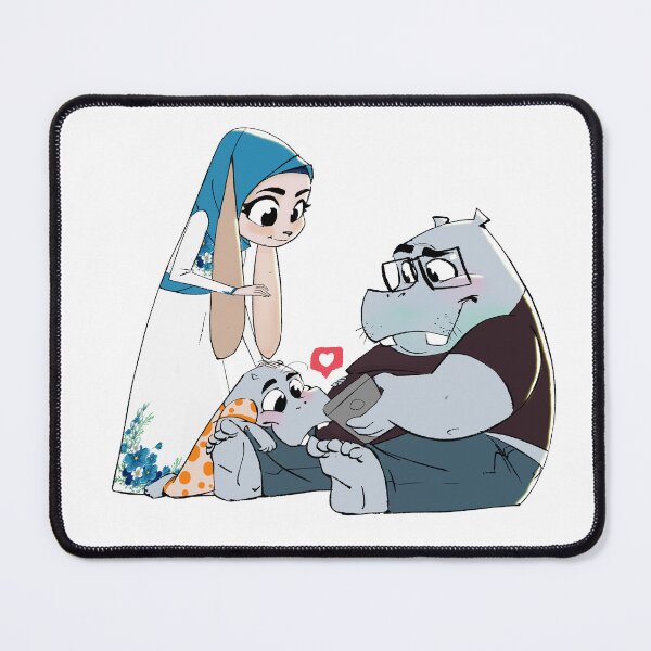 Item preview, Hippo Family - Stylized Comic Art designed and sold by Eslam-Aboshady.