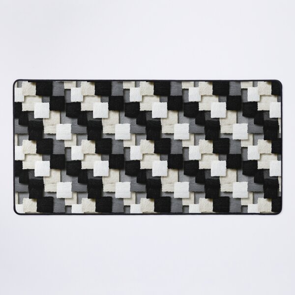 Item preview, Textured Black White And Grey Patchwork Square Pattern designed and sold by igraphixart.