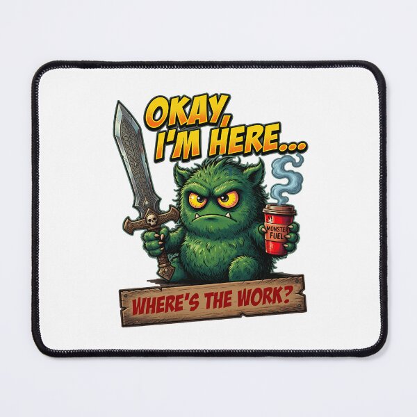 Item preview, Okay I'm Here Where's The Work Monster designed and sold by TshirtsOnline-.