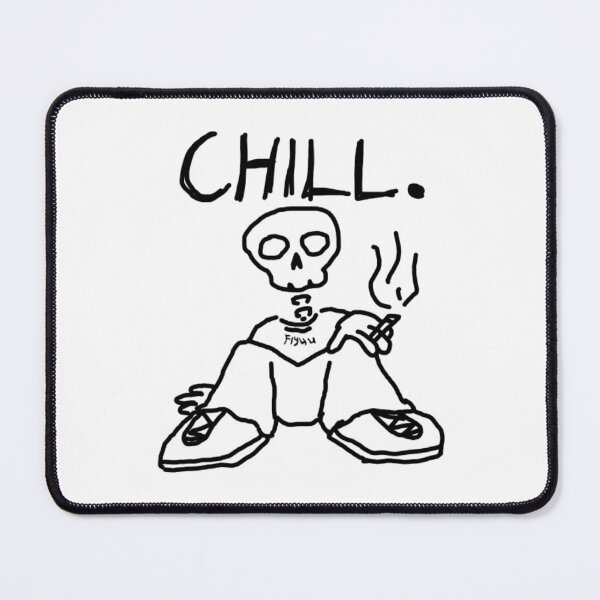 Item preview, Chill Space Skeleton Relaxing Line Art designed and sold by fiyuuart.