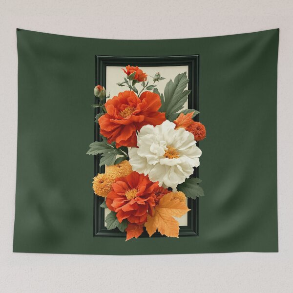 Item preview, Vibrant Floral Bouquet in Black Frame designed and sold by colorful-white.