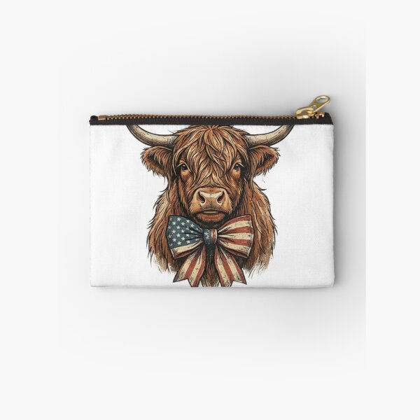Item preview, Highland Heritage – Patriotic & Proud – Rustic Western Cow USA Design designed and sold by ShirtsUp-Lane.