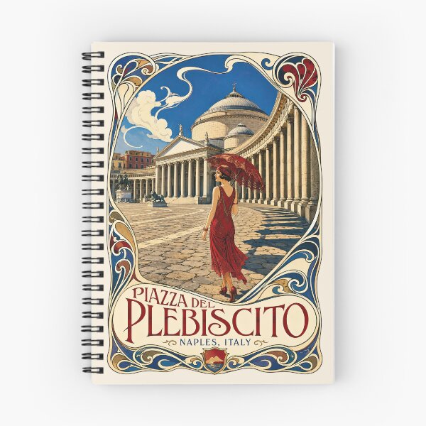 Item preview, Piazza del Plebiscito, Naples, Italy [Ink and Gouache Illustration] designed and sold by elektronen.